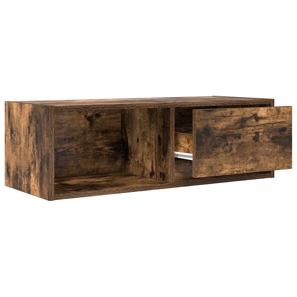 VidaXL Tv-meubel 80x31x25,5 cm bewerkt hout gerookt eikenkleurig