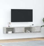 VidaXL Tv-meubels 2 st 80x31x25,5 cm bewerkt hout betongrijs