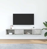 VidaXL Tv-meubels 2 st 80x31x25,5 cm bewerkt hout betongrijs