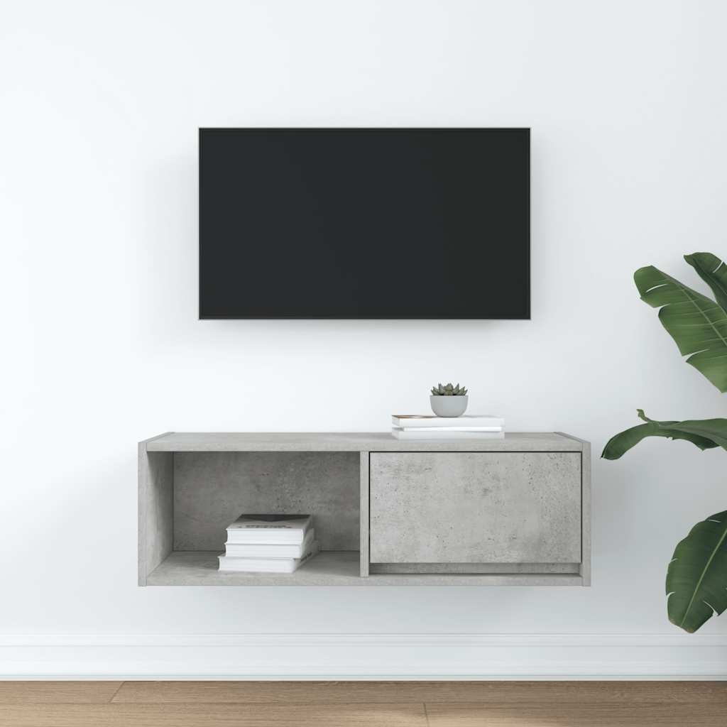 VidaXL Tv-meubel 80x31x25,5 cm bewerkt hout betongrijs