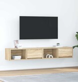 VidaXL Tv-meubels 2 st 80x31x25,5 cm bewerkt hout sonoma eikenkleurig