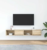 VidaXL Tv-meubels 2 st 80x31x25,5 cm bewerkt hout sonoma eikenkleurig