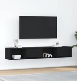 VidaXL Tv-kasten 2 st 80x31x25,5 cm spaanplaat zwart eikenkleurig
