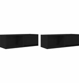 VidaXL Tv-kasten 2 st 80x31x25,5 cm spaanplaat zwart eikenkleurig