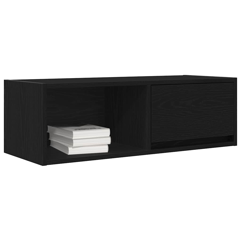 VidaXL Tv-kasten 2 st 80x31x25,5 cm spaanplaat zwart eikenkleurig