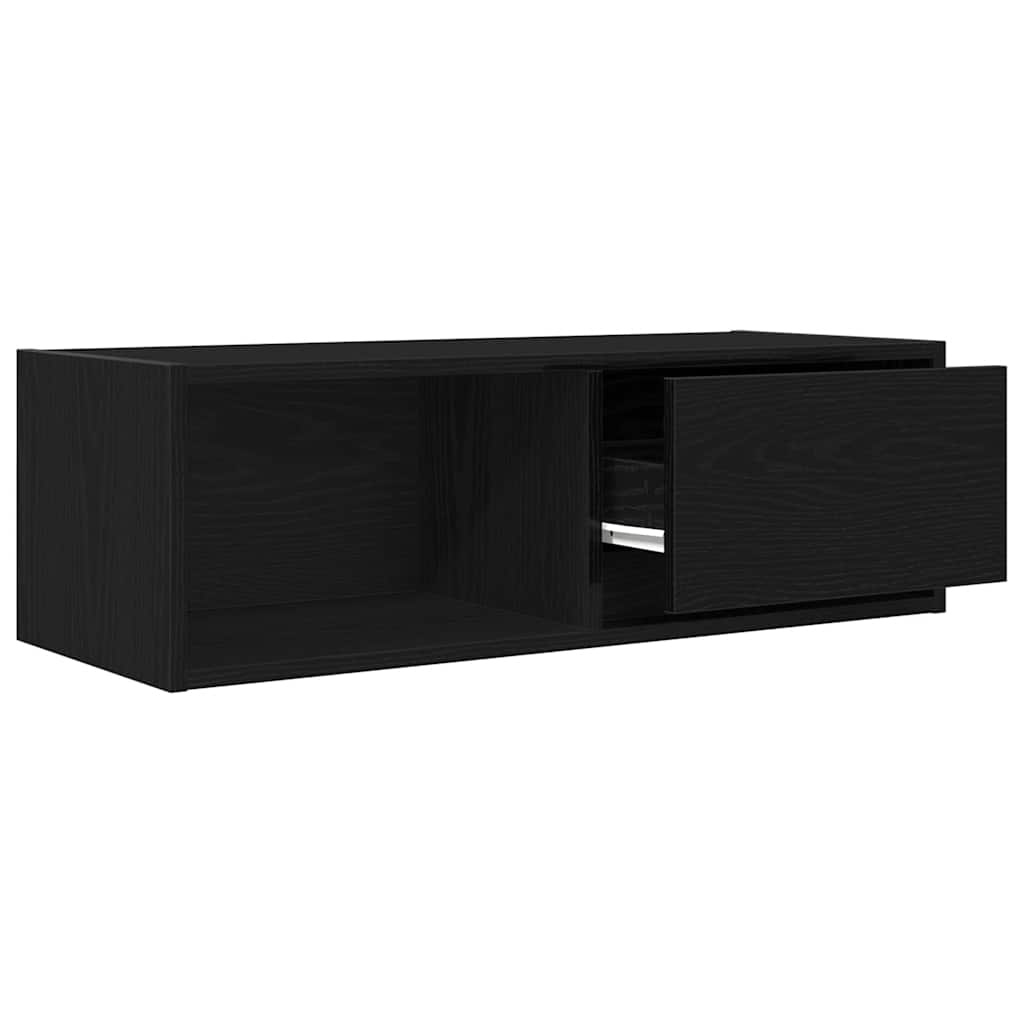 VidaXL Tv-kasten 2 st 80x31x25,5 cm spaanplaat zwart eikenkleurig