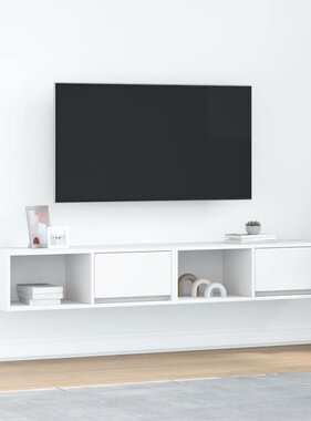VidaXL Tv-meubelen 2 st 80x31x25,5 cm bewerkt hout wit
