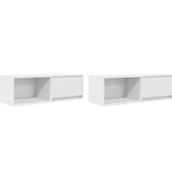 VidaXL Tv-meubelen 2 st 80x31x25,5 cm bewerkt hout wit