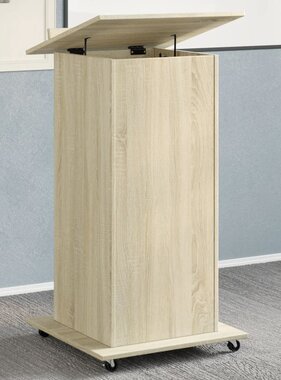VidaXL Lessenaar met wielen en lade 55x55x107 cm hout sonoma eiken