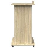 VidaXL Lessenaar met wielen en lade 55x55x107 cm hout sonoma eiken