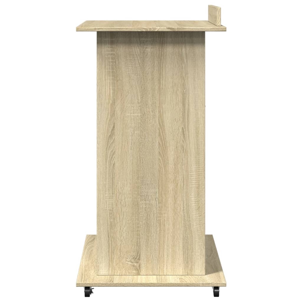 VidaXL Lessenaar met wielen en lade 55x55x107 cm hout sonoma eiken