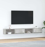 VidaXL Tv-meubelen 2 st 100x31x25,5 cm bewerkt hout betongrijs
