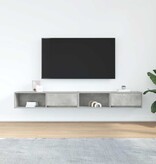 VidaXL Tv-meubelen 2 st 100x31x25,5 cm bewerkt hout betongrijs
