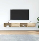 VidaXL Tv-meubelen 2 st 100x31x25,5cm bewerkt hout sonoma eikenkleurig