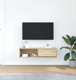 VidaXL Tv-meubel 100x31x25,5 cm bewerkt hout sonoma eikenkleurig