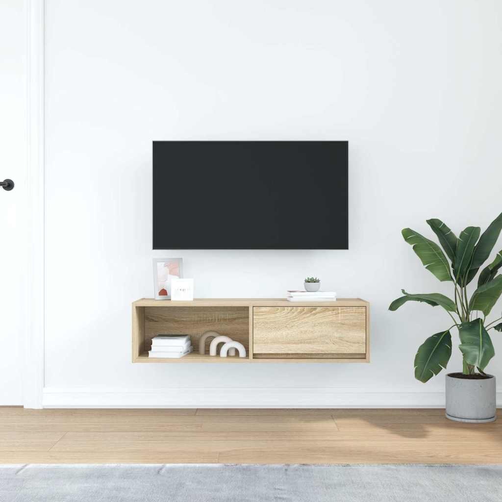 VidaXL Tv-meubel 100x31x25,5 cm bewerkt hout sonoma eikenkleurig