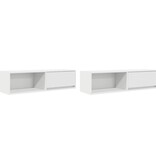 VidaXL Tv-meubelen 2 st 100x31x25,5 cm bewerkt hout wit