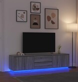 VidaXL Tv-meubel met LED-verlichting 100x41x50 cm oud houtkleurig