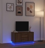 VidaXL Tv-meubel met LED-verlichting 100x41x50 cm bruin eikenkleur