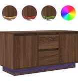 VidaXL Tv-meubel met LED-verlichting 100x41x50 cm bruin eikenkleur