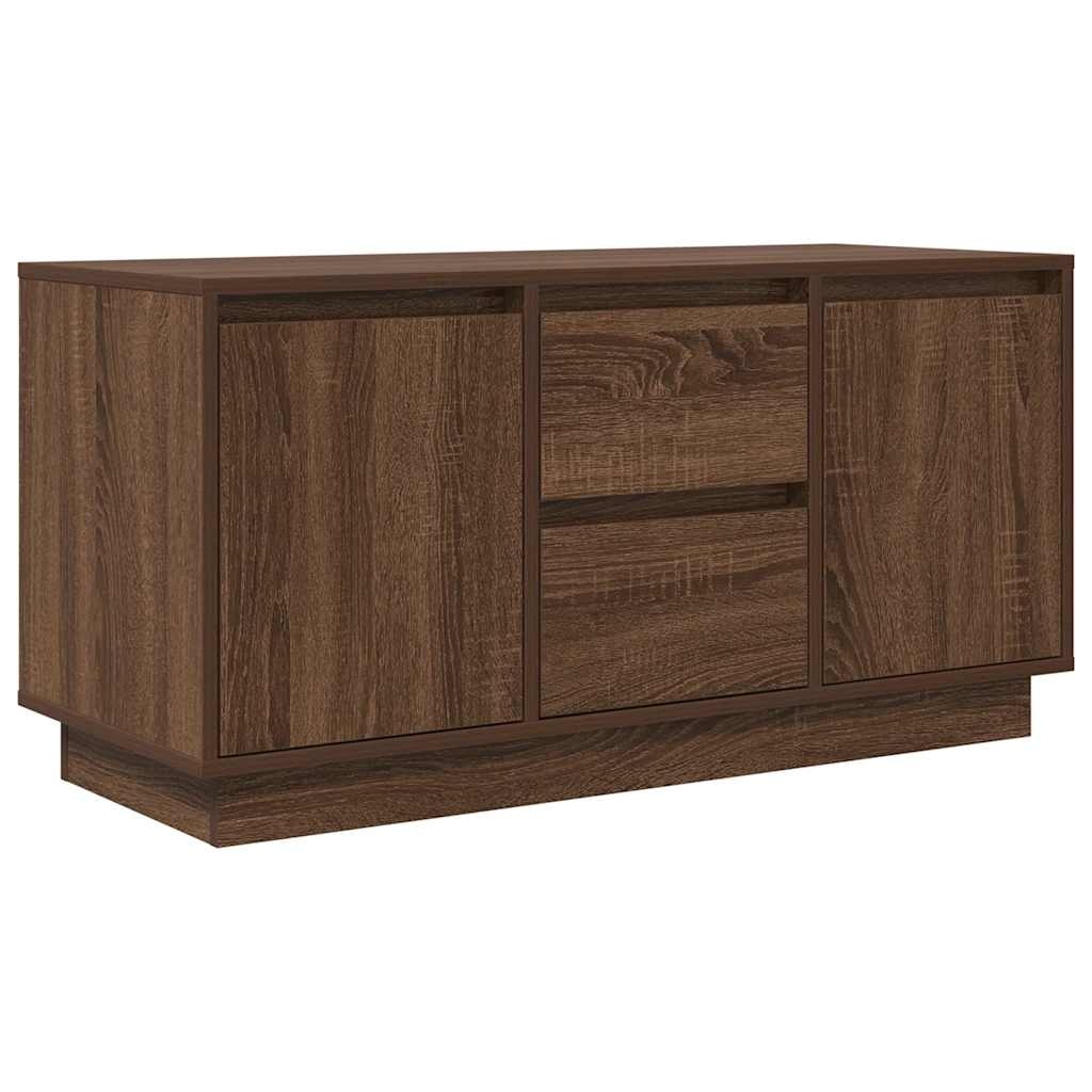 VidaXL Tv-meubel met LED-verlichting 100x41x50 cm bruin eikenkleur