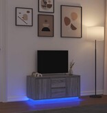 VidaXL Tv-meubel met LED-verlichting 100x41x50 cm grijs sonoma eiken