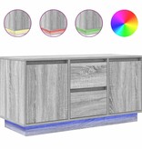 VidaXL Tv-meubel met LED-verlichting 100x41x50 cm grijs sonoma eiken