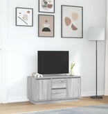 VidaXL Tv-meubel met LED-verlichting 100x41x50 cm grijs sonoma eiken