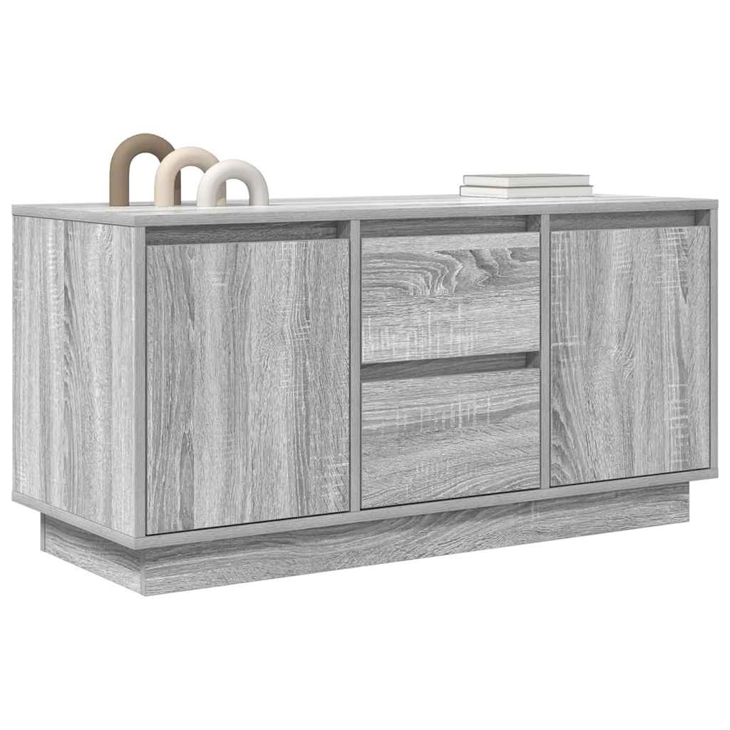 VidaXL Tv-meubel met LED-verlichting 100x41x50 cm grijs sonoma eiken