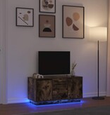 VidaXL Tv-meubel met LED-verlichting 100x41x50 cm gerookt eikenkleurig