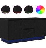 VidaXL Tv-meubel met LED-verlichting 100x41x50 cm zwart eikenkleurig