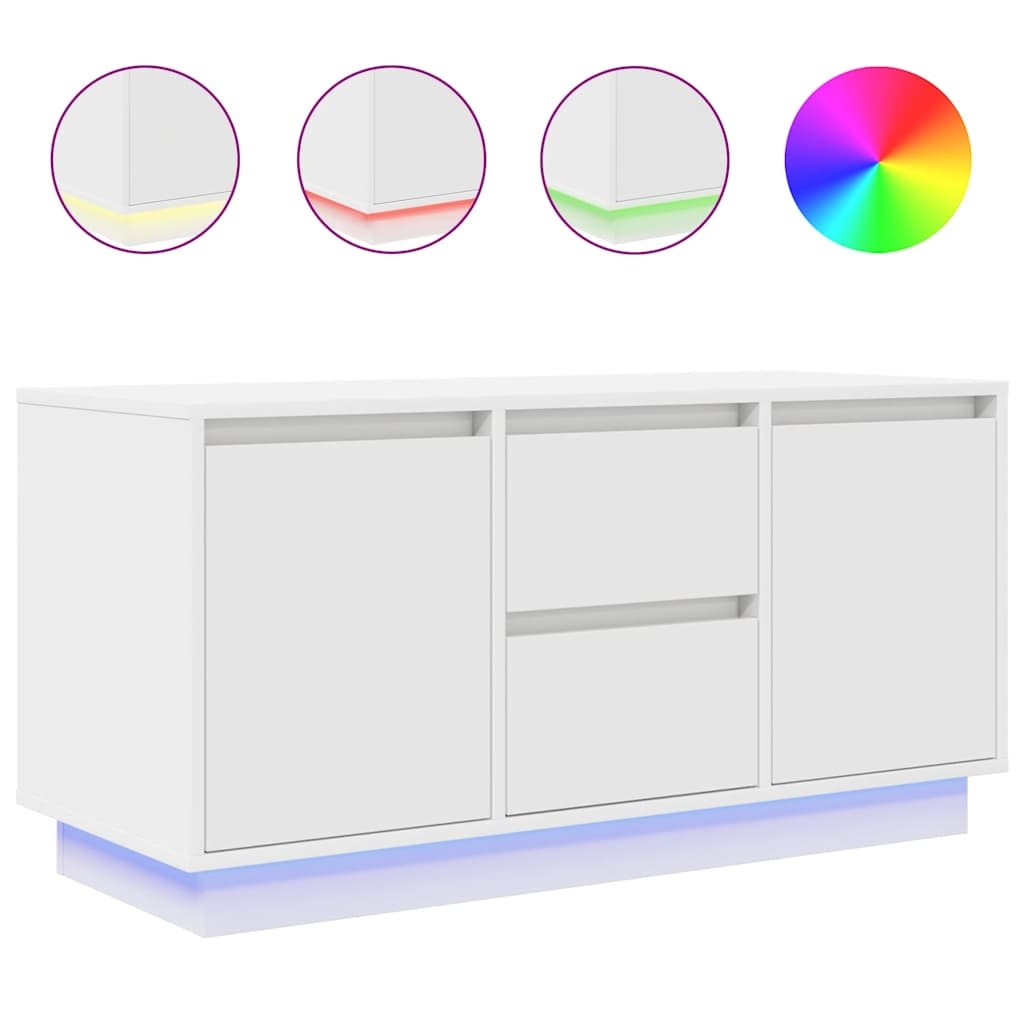 VidaXL Tv-meubel met LED-verlichting 100x41x50 cm wit