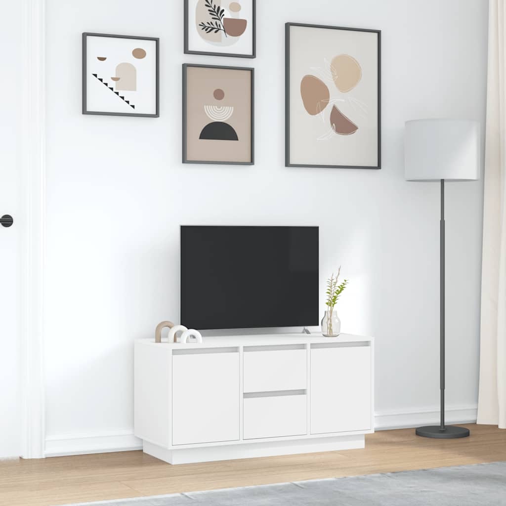 VidaXL Tv-meubel met LED-verlichting 100x41x50 cm wit