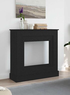 VidaXL Haardombouw 90x30x90 cm spaanplaat zwart eikenkleurig