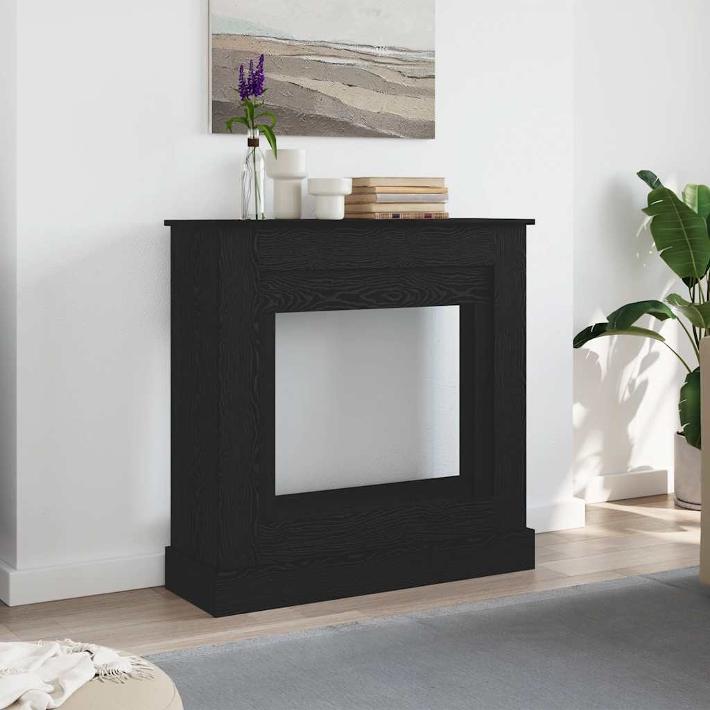 VidaXL Haardombouw 90x30x90 cm spaanplaat zwart eikenkleurig