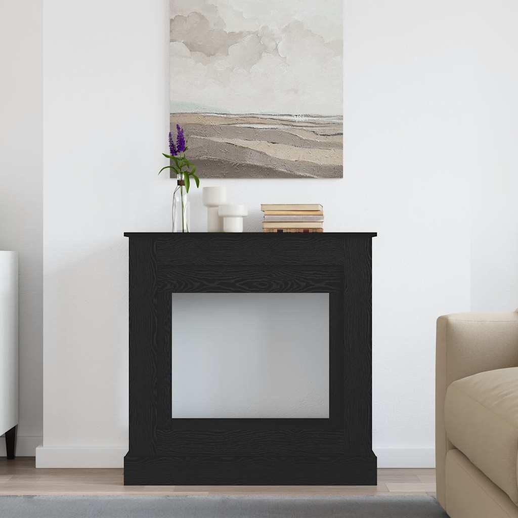 VidaXL Haardombouw 90x30x90 cm spaanplaat zwart eikenkleurig