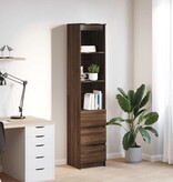 VidaXL Hoge kast 37,5x35x180 cm spaanplaat bruin eikenkleurig