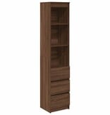 VidaXL Hoge kast 37,5x35x180 cm spaanplaat bruin eikenkleurig