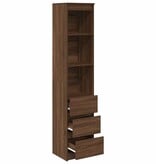 VidaXL Hoge kast 37,5x35x180 cm spaanplaat bruin eikenkleurig
