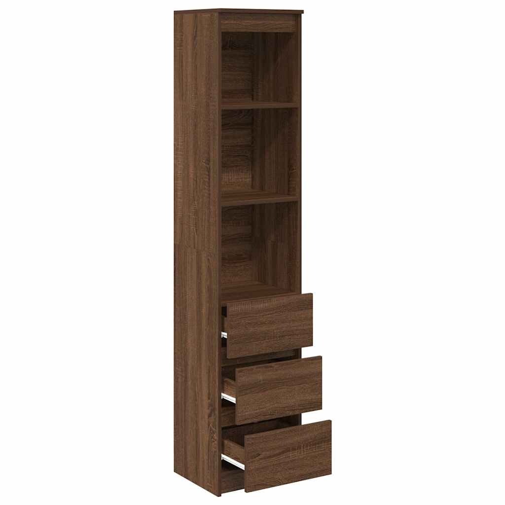 VidaXL Hoge kast 37,5x35x180 cm spaanplaat bruin eikenkleurig