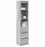 VidaXL Hoge kast 37,5x35x180 cm spaanplaat grijs sonoma