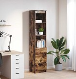 VidaXL Hoge kast 37,5x35x180 cm spaanplaat gerookt eikenkleurig
