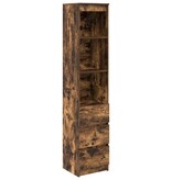 VidaXL Hoge kast 37,5x35x180 cm spaanplaat gerookt eikenkleurig