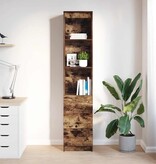 VidaXL Hoge kast 37,5x35x180 cm spaanplaat gerookt eikenkleurig