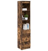VidaXL Hoge kast 37,5x35x180 cm spaanplaat gerookt eikenkleurig