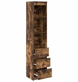 VidaXL Hoge kast 37,5x35x180 cm spaanplaat gerookt eikenkleurig