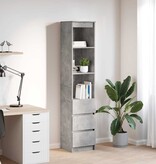 VidaXL Highboard 37,5x35x180 cm spaanplaat betongrijs