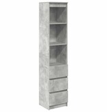 VidaXL Highboard 37,5x35x180 cm spaanplaat betongrijs