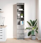 VidaXL Highboard 37,5x35x180 cm spaanplaat betongrijs