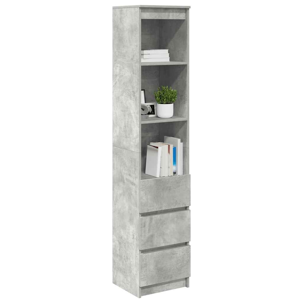 VidaXL Highboard 37,5x35x180 cm spaanplaat betongrijs